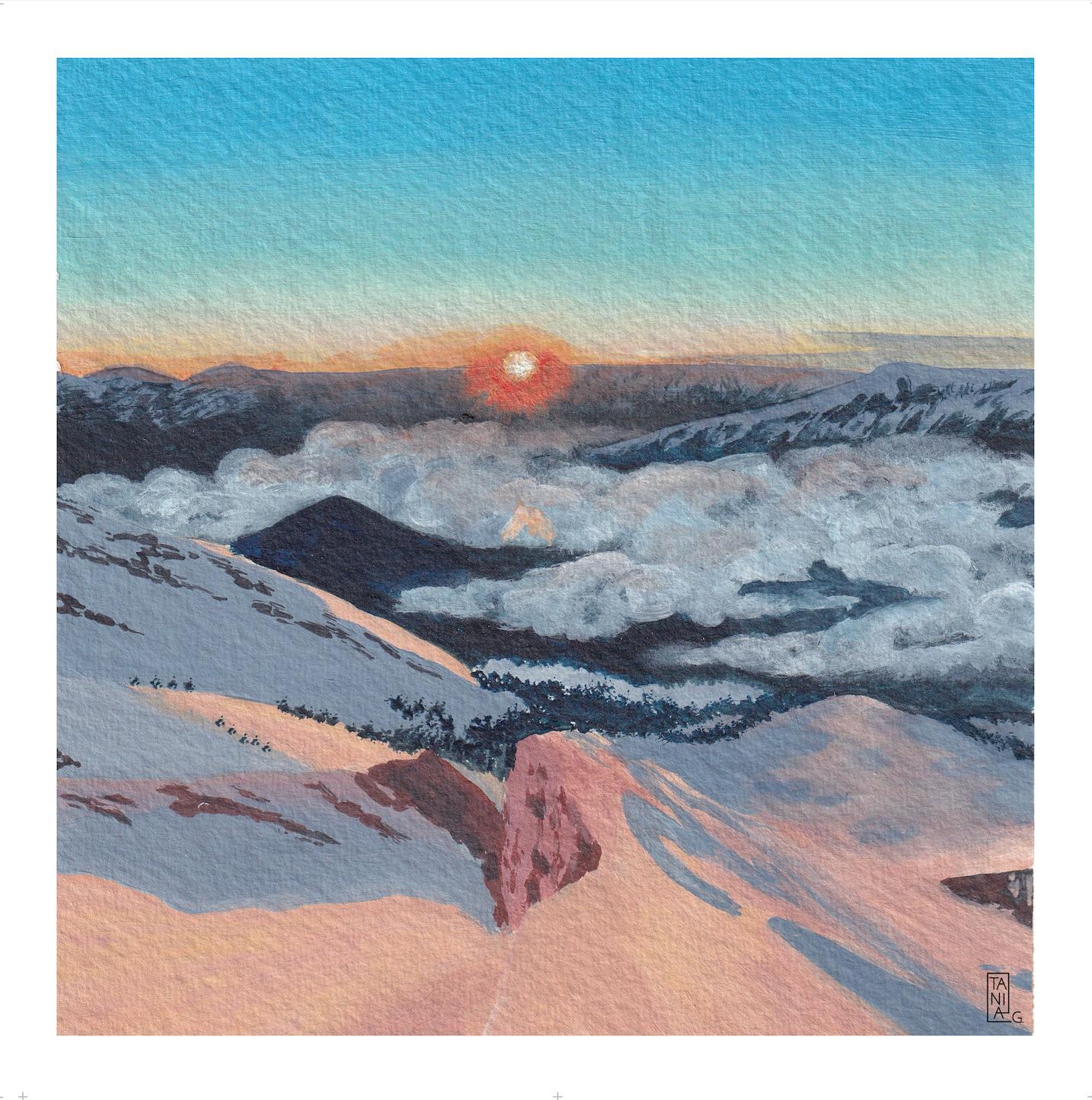 Snowy Sunset